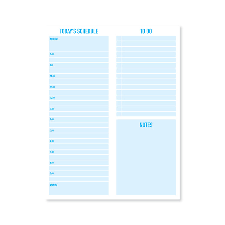 Agenda: Daily Schedule - Blue