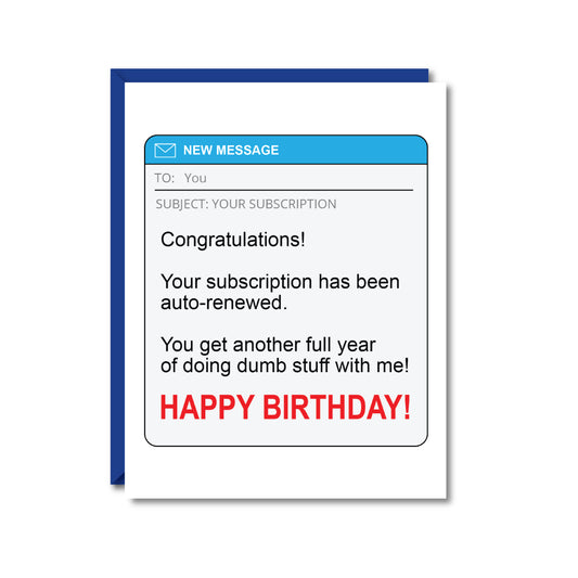 Subscription Birthday Card
