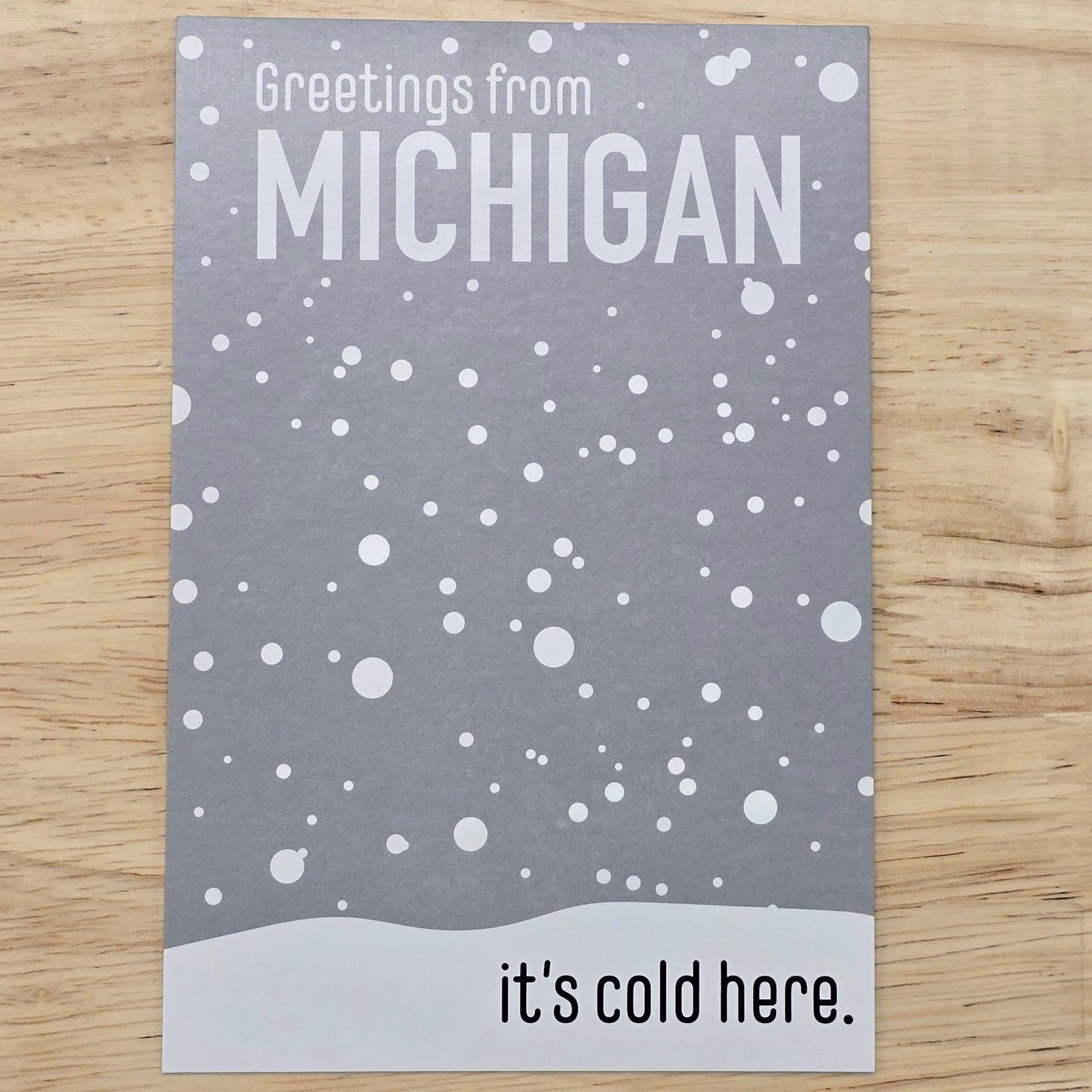 MICHIGAN COLD POSTCARD