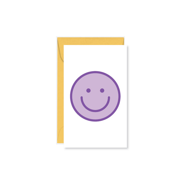 Purple Smiley Mini Card