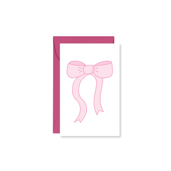 Pink Bow Mini Card