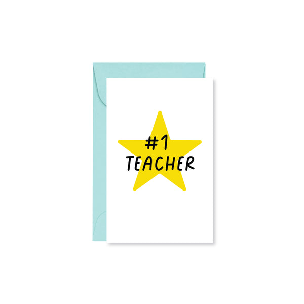 #1 Teacher Mini Card