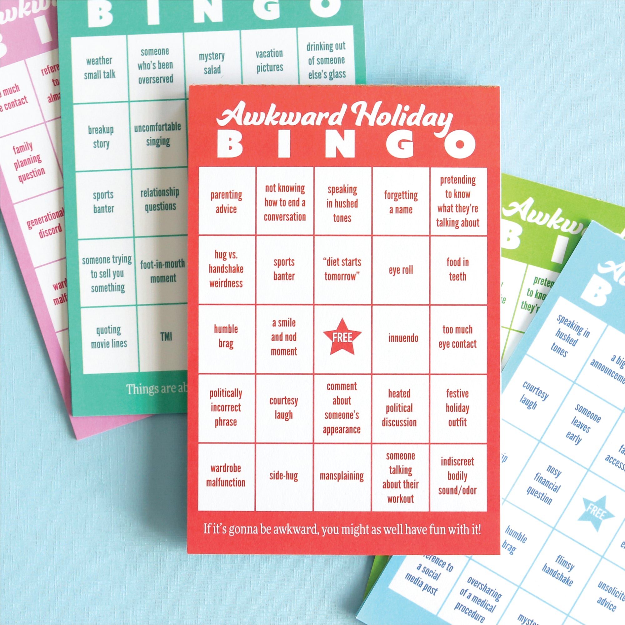 Awkward Holiday Bingo