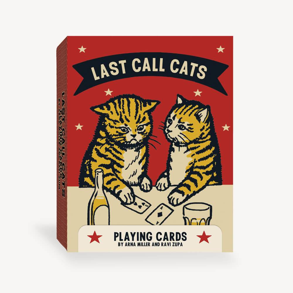 Last Call Cats Playing Cards