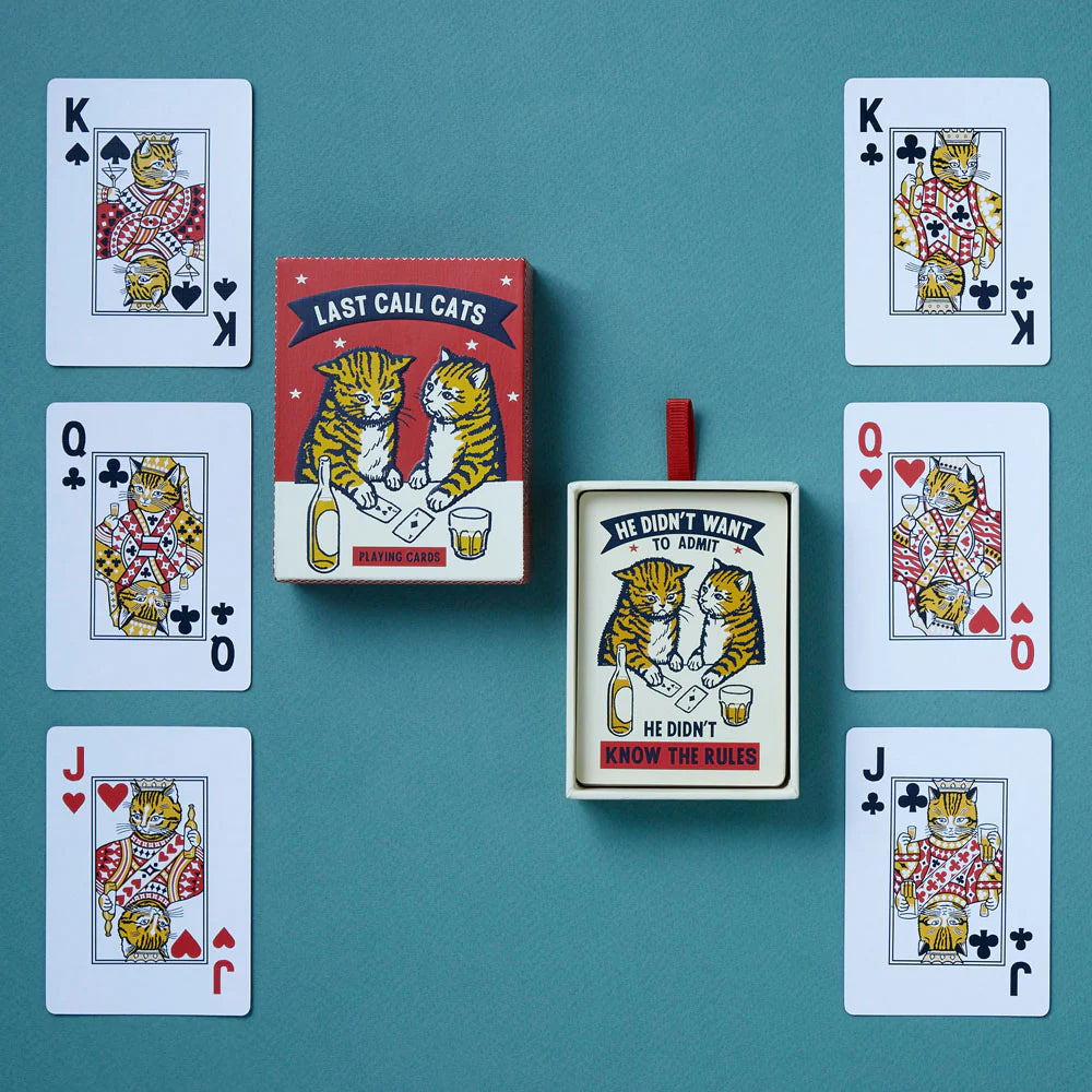 Last Call Cats Playing Cards