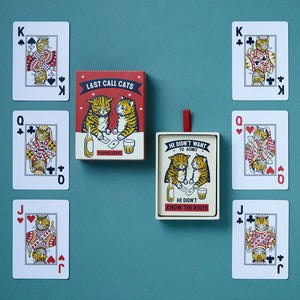 Last Call Cats Playing Cards