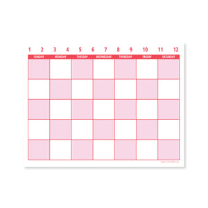 Calendar Notepad - Undated