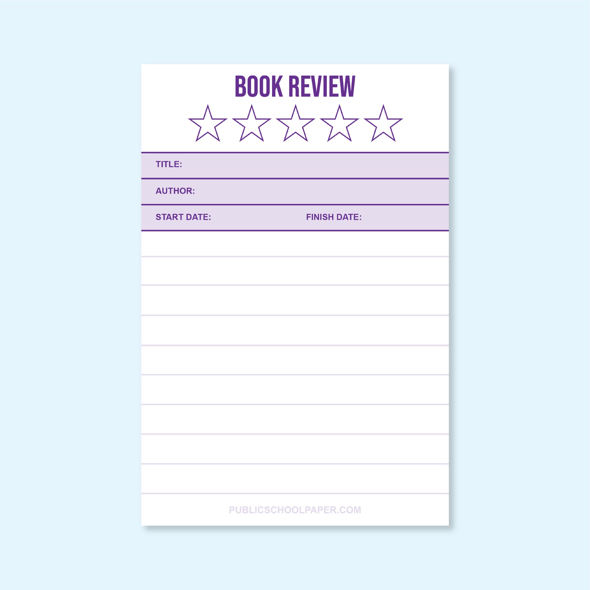 Book Review Sticky Notes