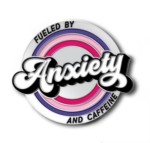 Anxiety & Caffeine Enamel Pin