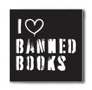 I Heart Banned Books Enamel Pin