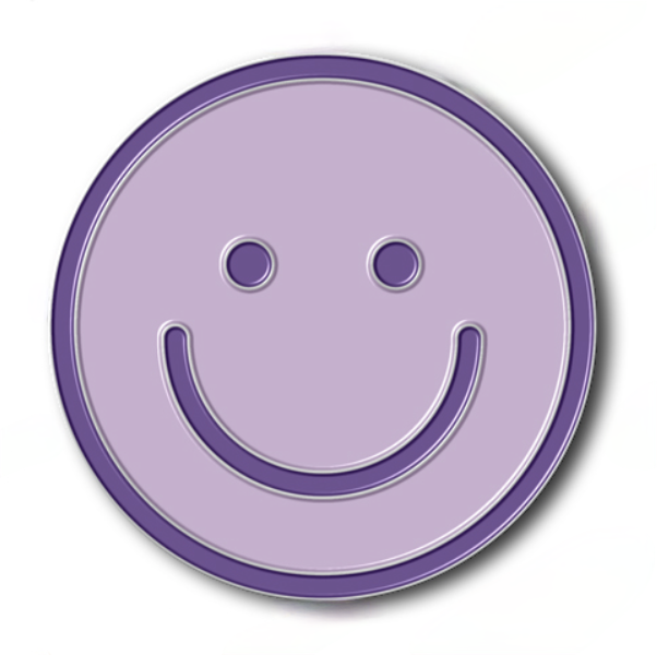 Purple Smiley Enamel Pin