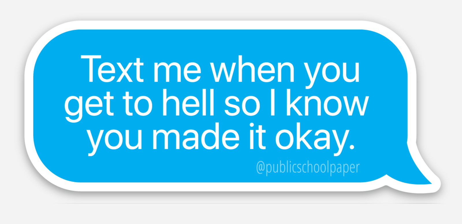 Text Me Vinyl Sticker