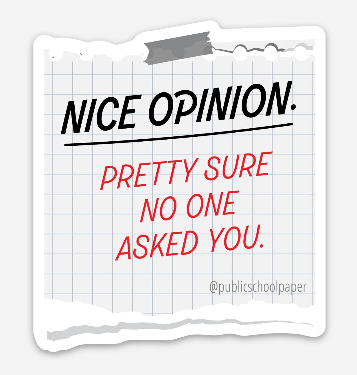 Nice Opinion Vinyl Sticker