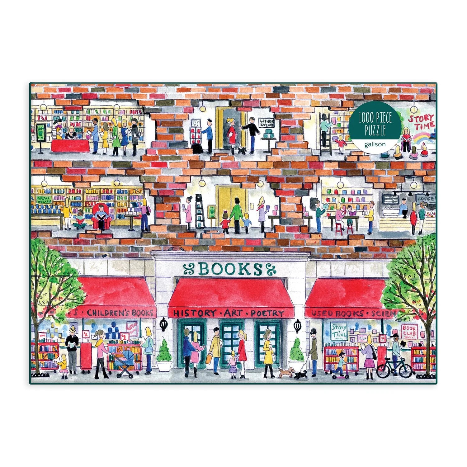 A Day at the Bookstore 1000 Piece Puzzle, Michael Storrings