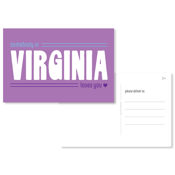 Virginia Loves You Post Card Set