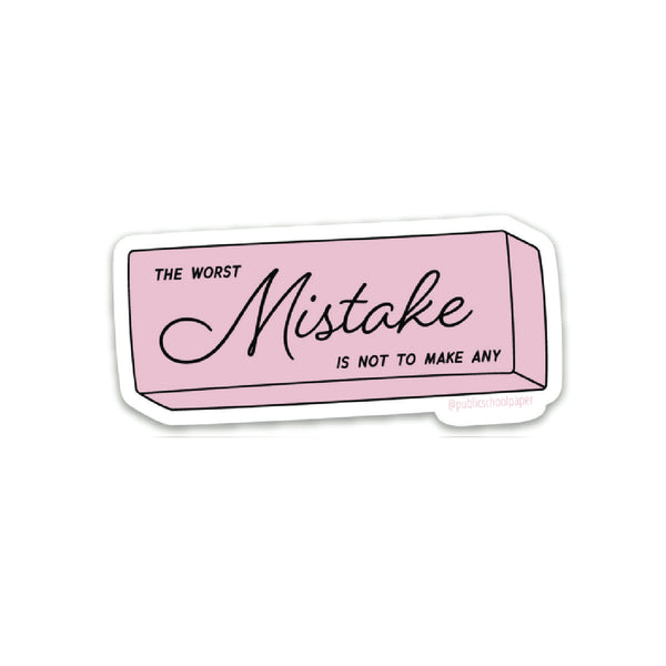 Worst Mistake Vinyl Sticker - Public School Paper Co.