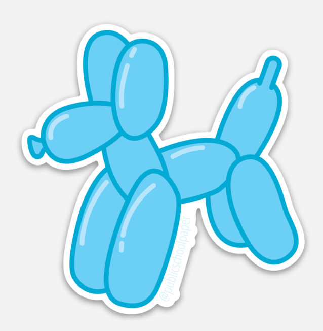 Balloon Dog Vinyl Sticker