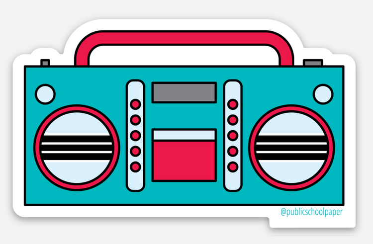 Boombox Vinyl Sticker