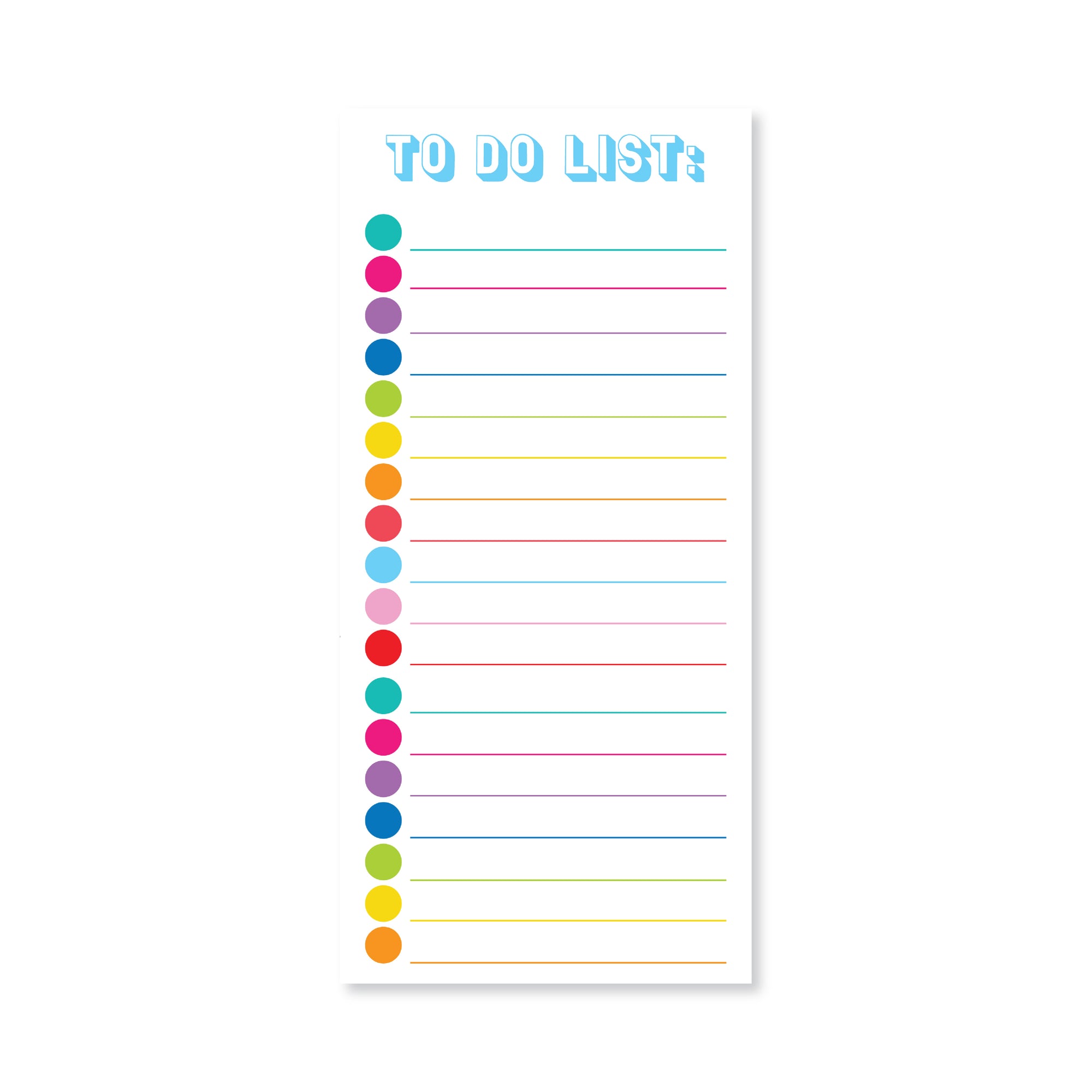 To Do Colorful Dots List Pad