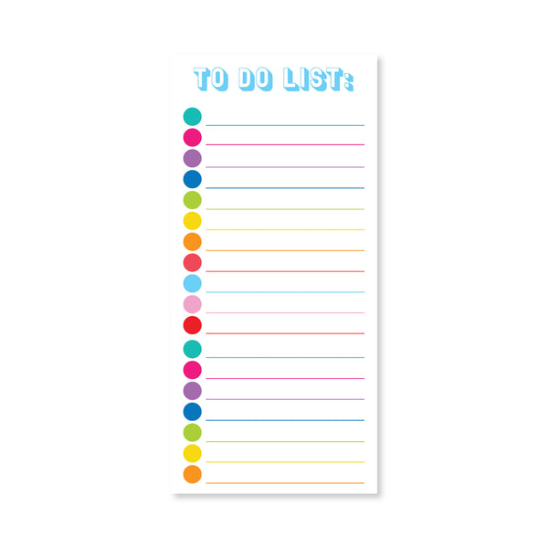 To Do Colorful Dots List Pad