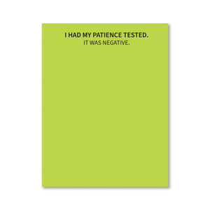 Negative Patience Notepad