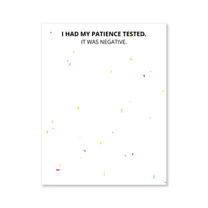 Negative Patience Notepad