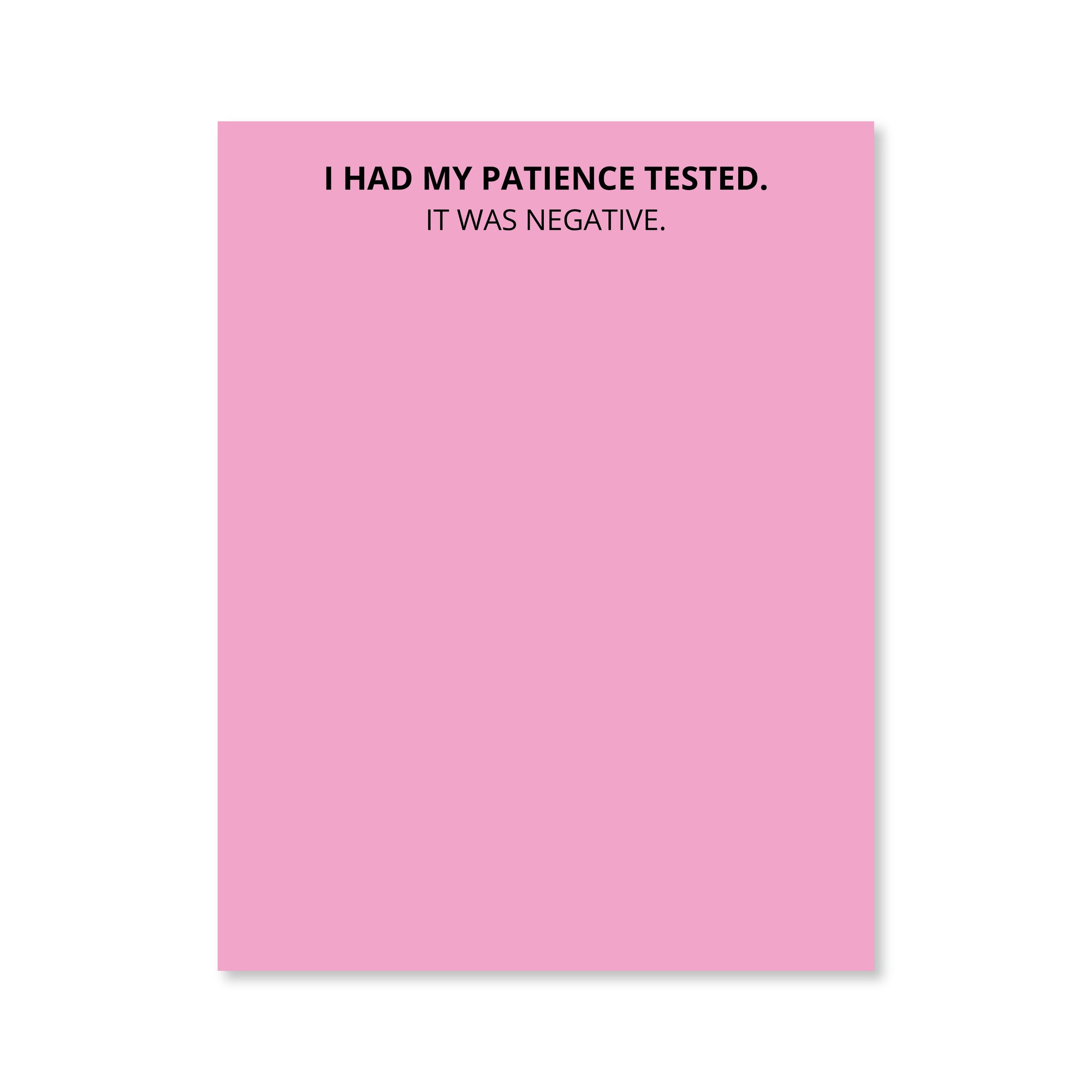 Negative Patience Notepad