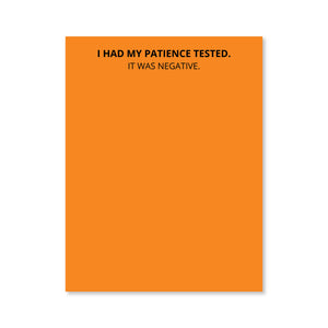 Negative Patience Notepad