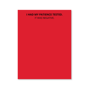 Negative Patience Notepad