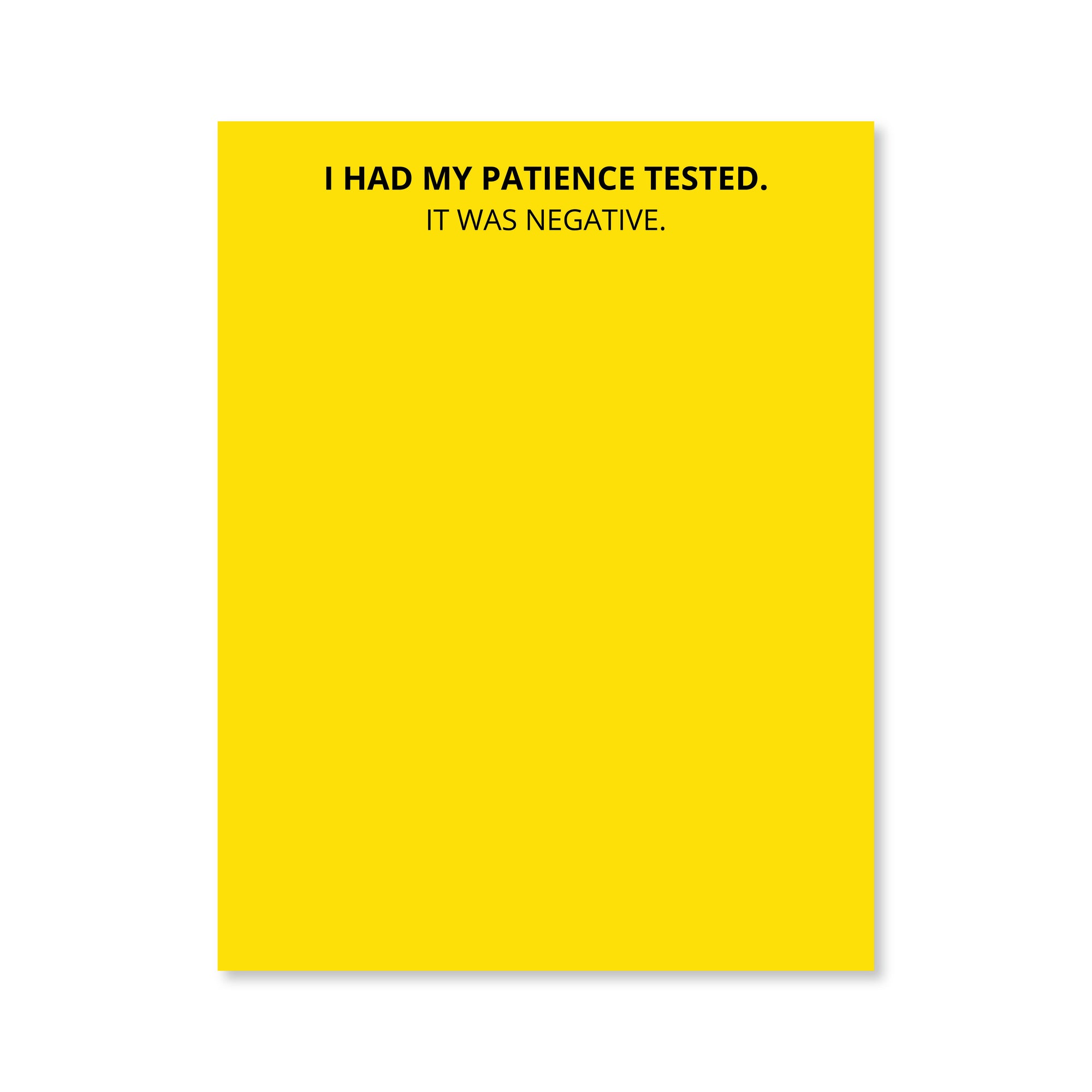 Negative Patience Notepad