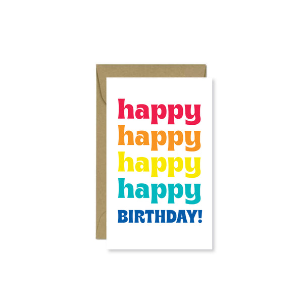 Happy Birthday colorful Mini Card