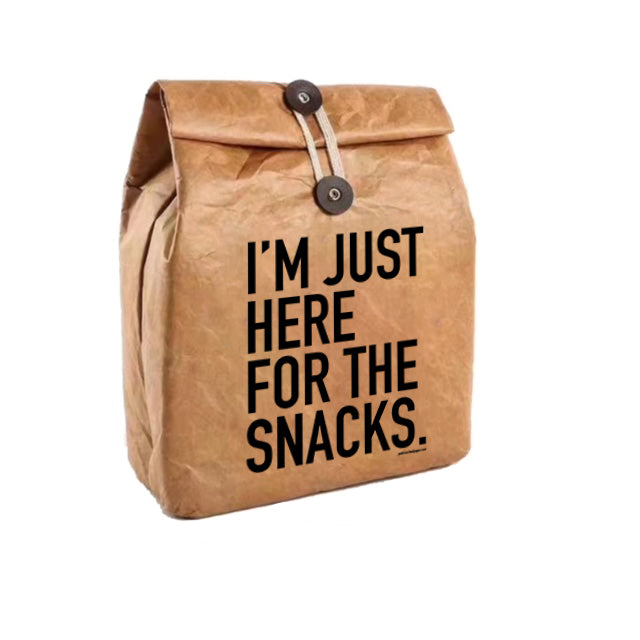 Here for the Snacks - Reusable Lunch Bag