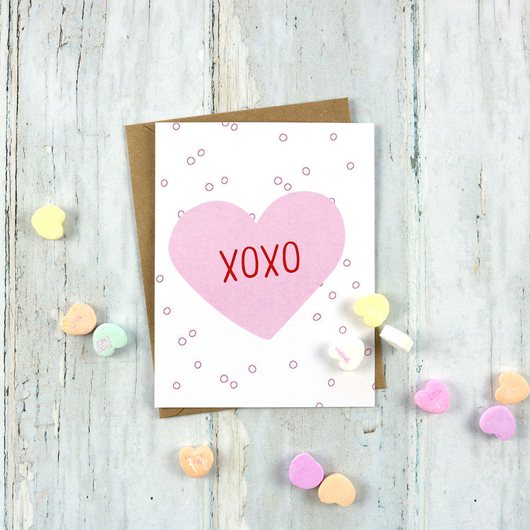 XOXO - Conversation Heart Card