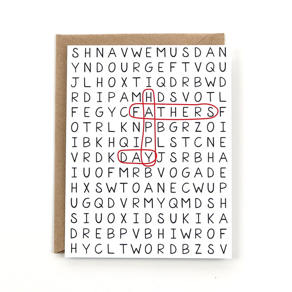 Father's Day Word Search Card