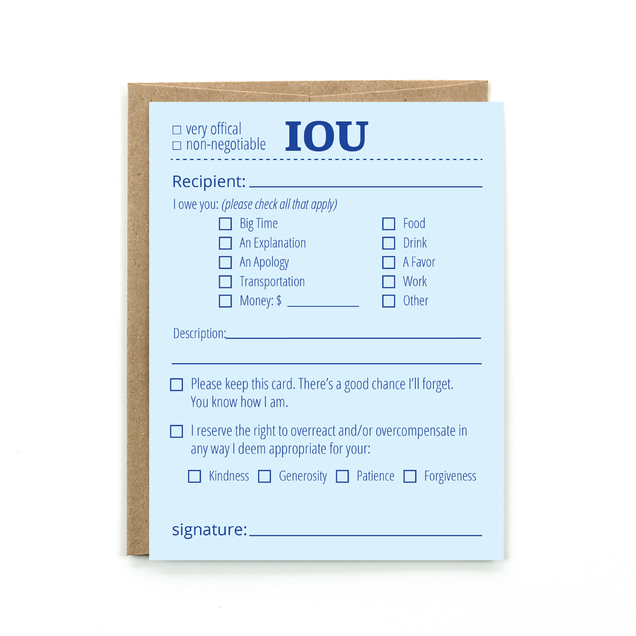 Printable Iou Note Iou Certificate Template