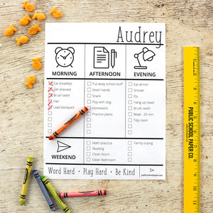 Get organized with our Editable chore chart download. You can buy it once and use them again and again. Just update as your schedule changes.