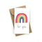 Our multi color rainbow "for you" mini card is the perfect addition to any gift. It comes complete with a mini brown craft envelope.