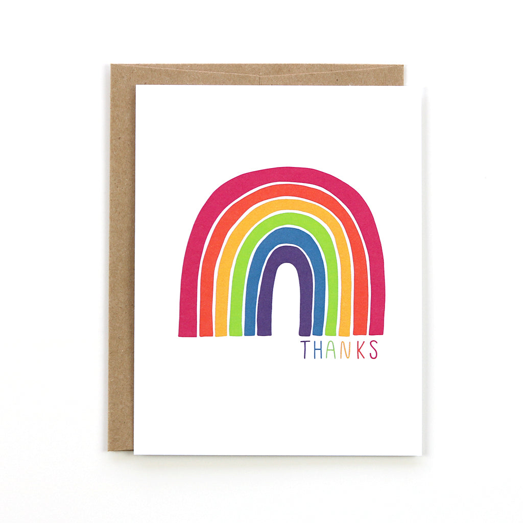 Say thanks with our cheerful rainbow card.